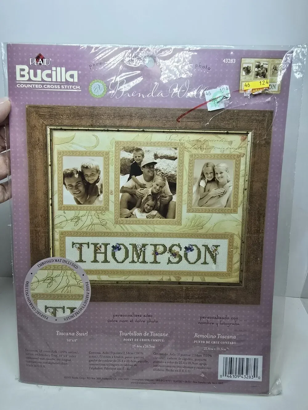 Bucilla Brenda Walton Toscana Swirl #43283 Cross Stitch Kit